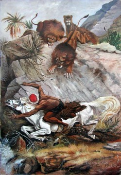 狩猟シーン ウィリアム・フィルット・アラブ人 Oil Paintings